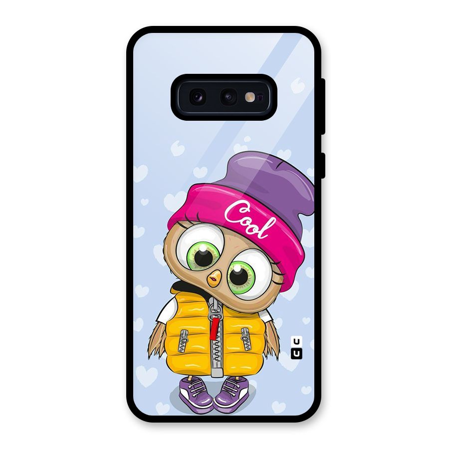 Cool Owl Glass Back Case for Galaxy S10e