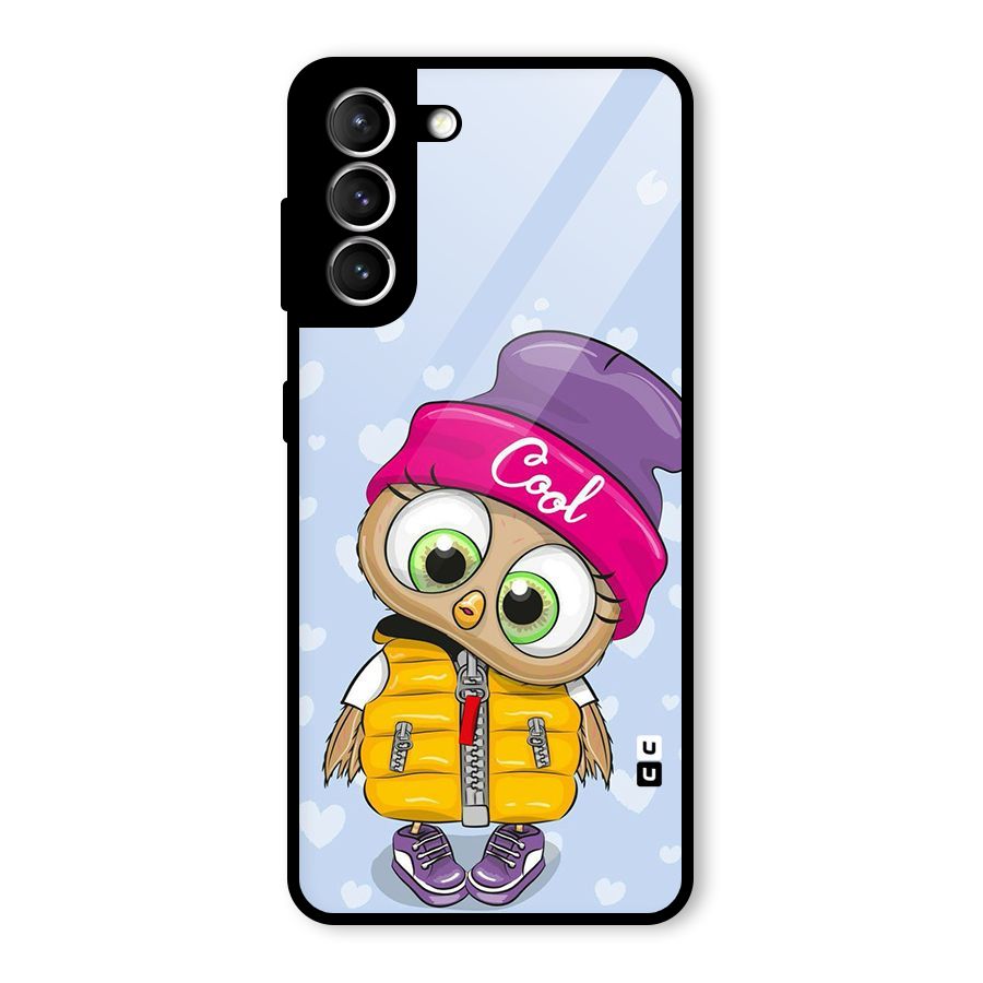 Cool Owl Glass Back Case for Galaxy S21 5G