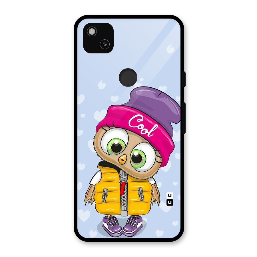 Cool Owl Glass Back Case for Google Pixel 4a
