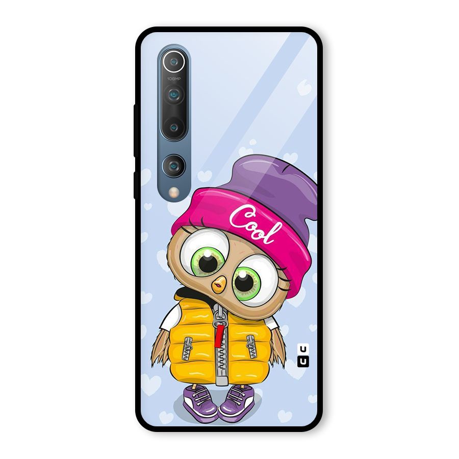 Cool Owl Glass Back Case for Mi 10