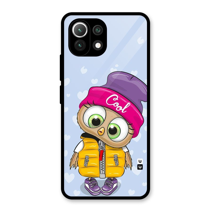 Cool Owl Glass Back Case for Mi 11 Lite