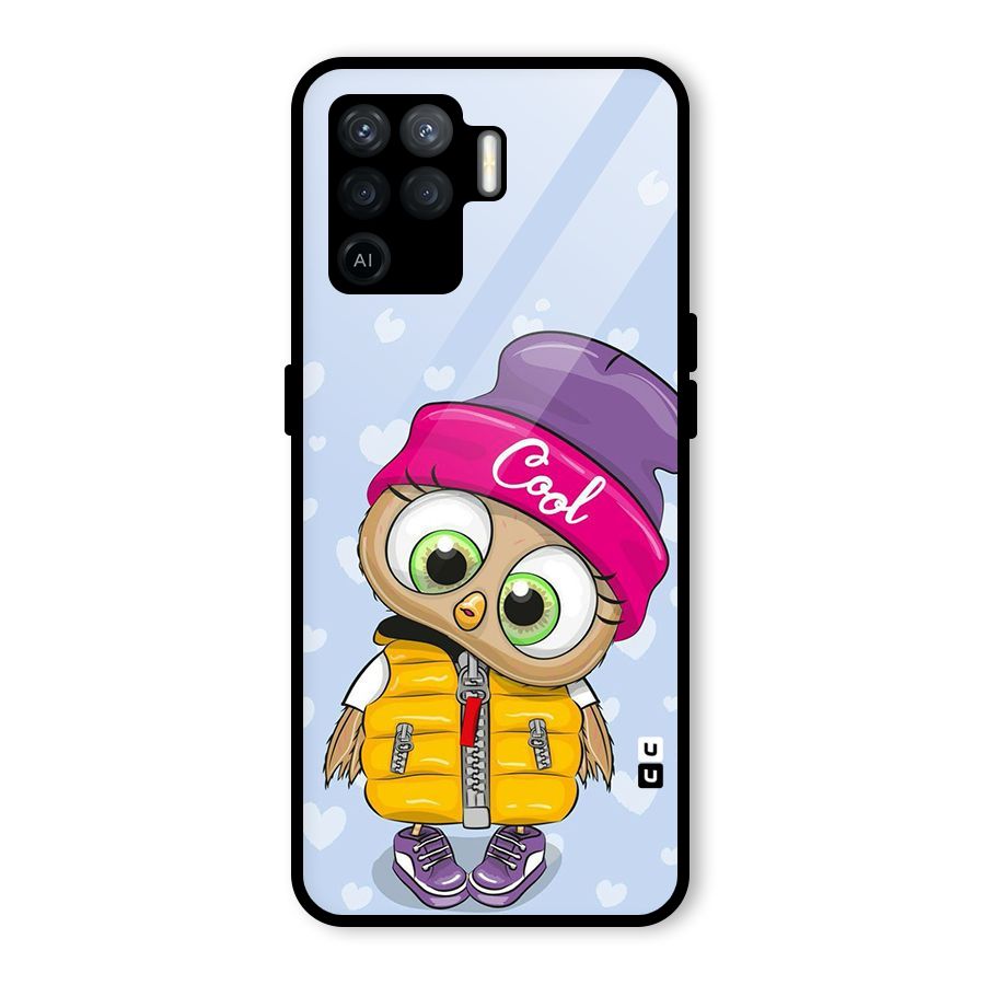 Cool Owl Glass Back Case for Oppo F19 Pro