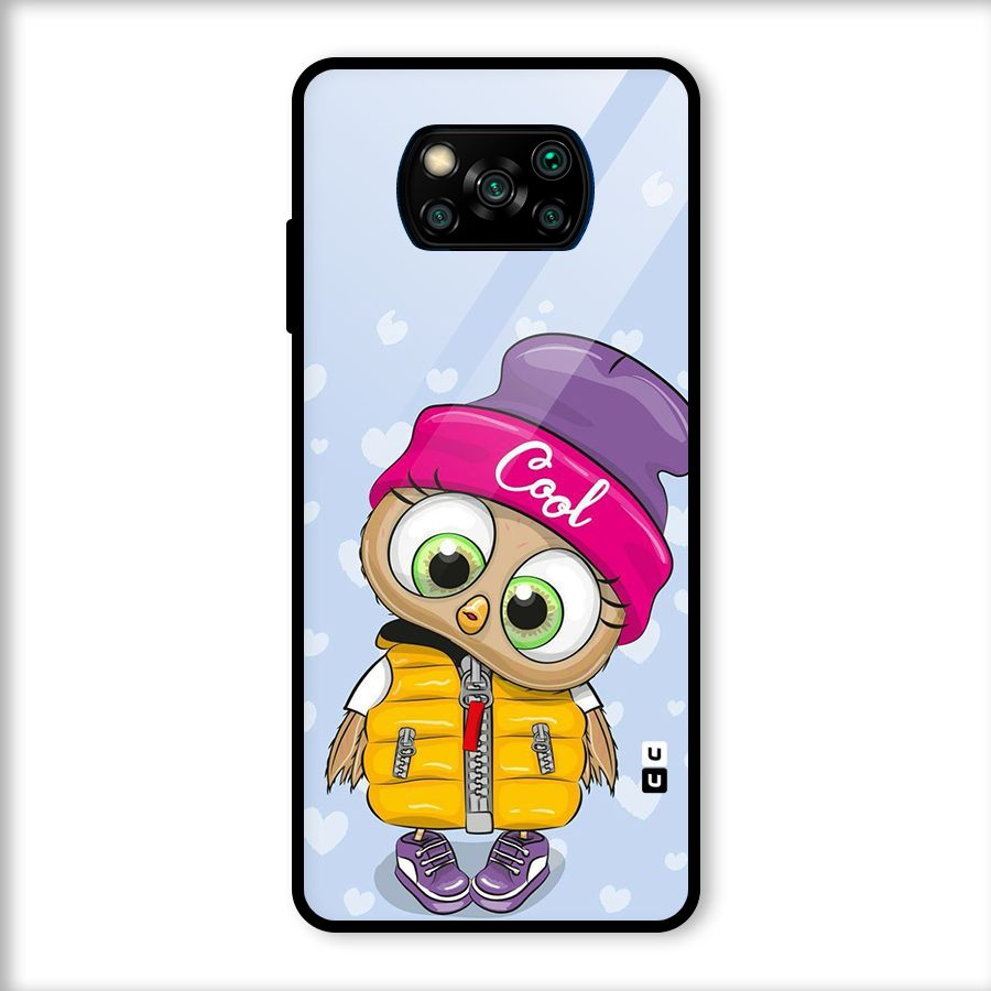 Cool Owl Glass Back Case for Poco X3