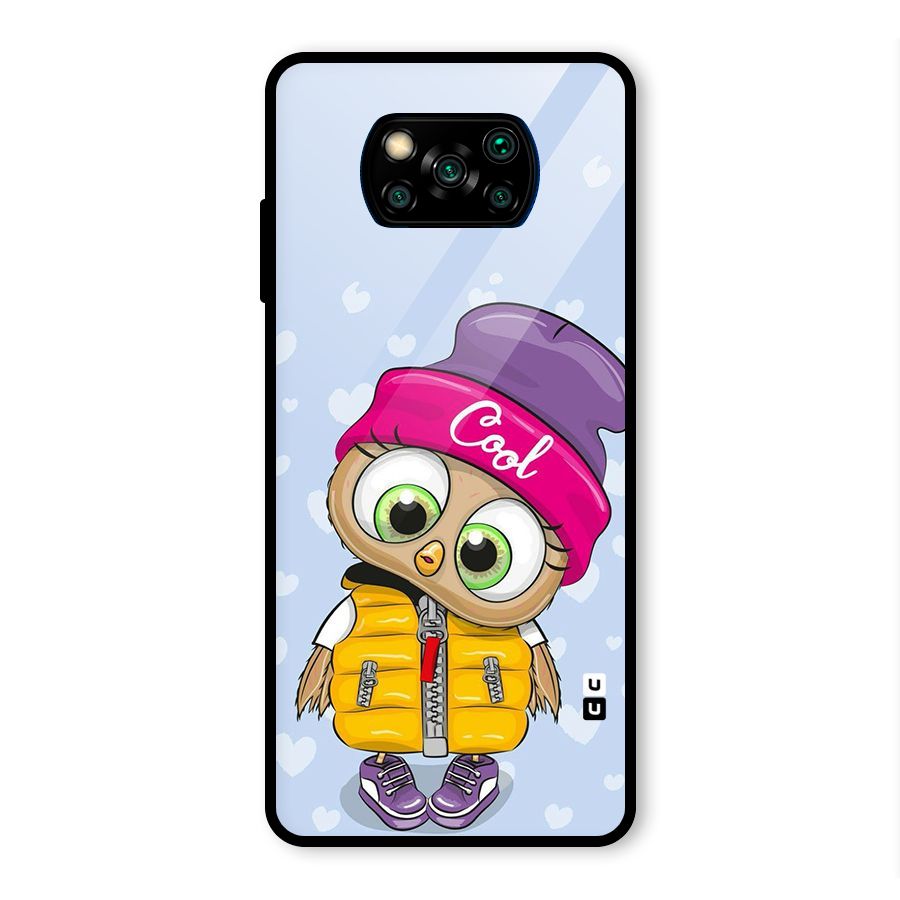 Cool Owl Glass Back Case for Poco X3 Pro