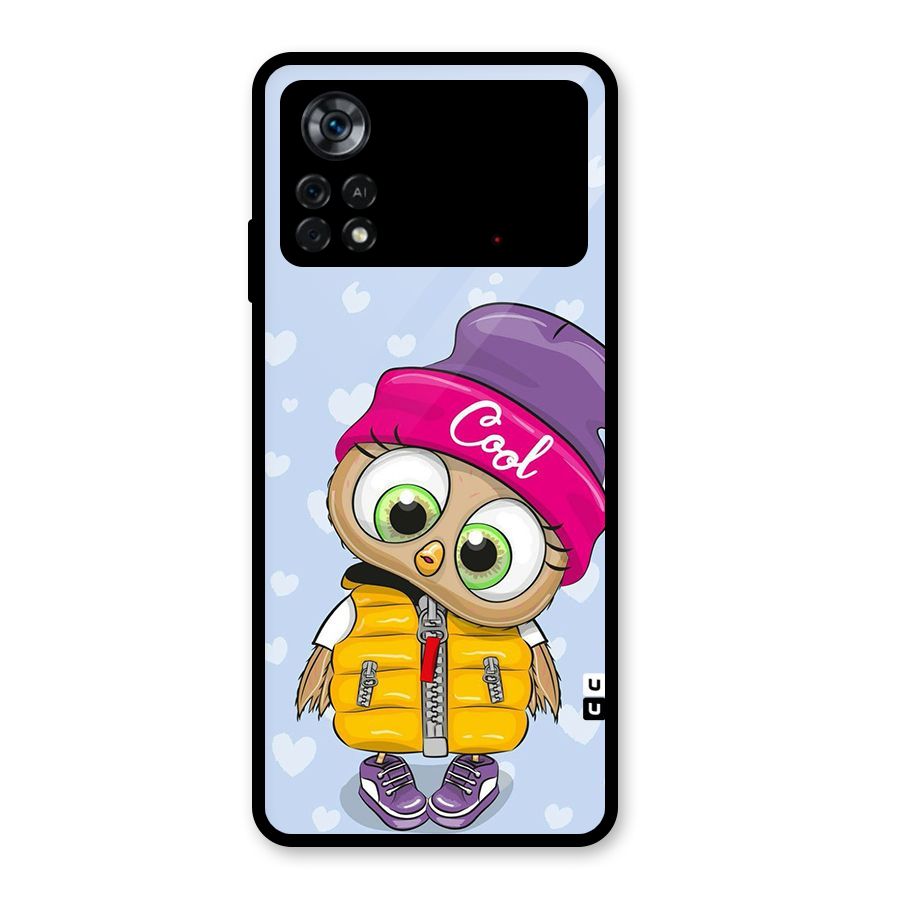 Cool Owl Glass Back Case for Poco X4 Pro 5G