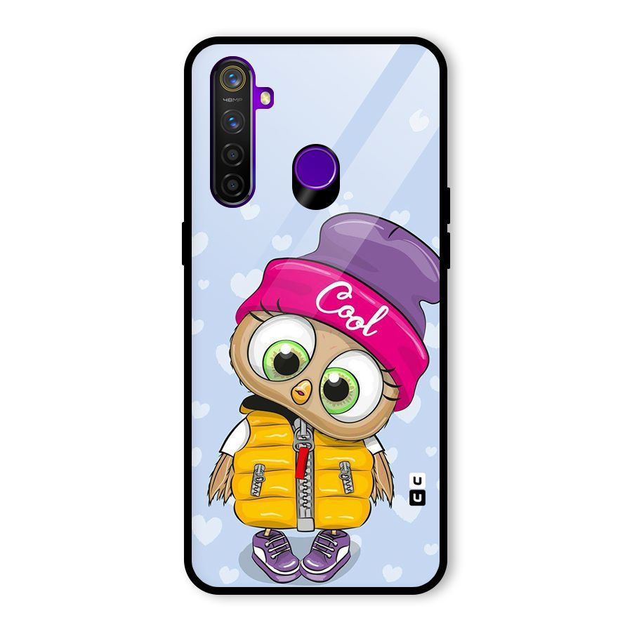Cool Owl Glass Back Case for Realme 5 Pro