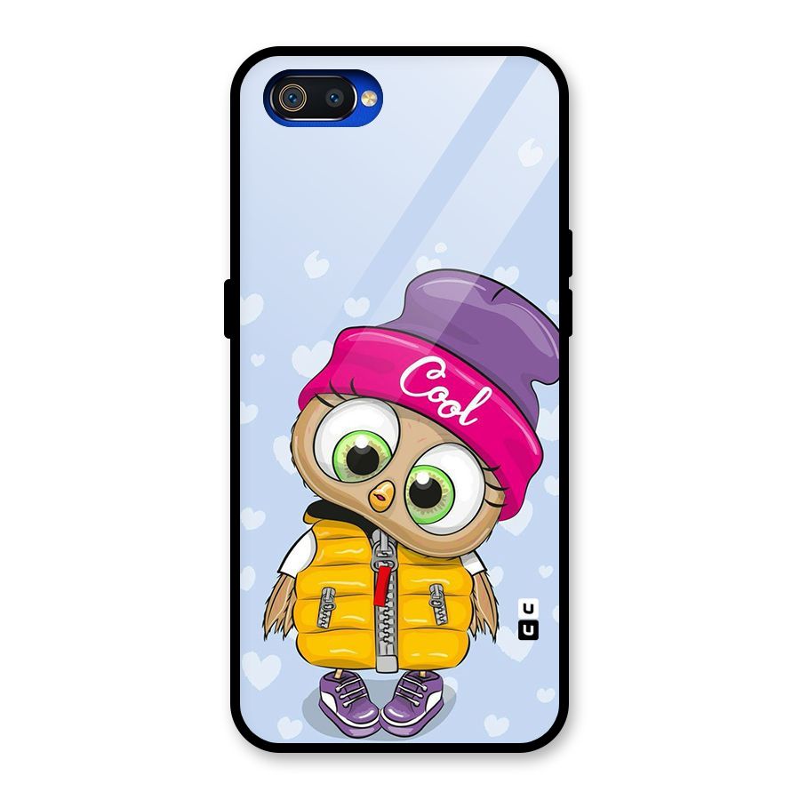 Cool Owl Glass Back Case for Realme C2