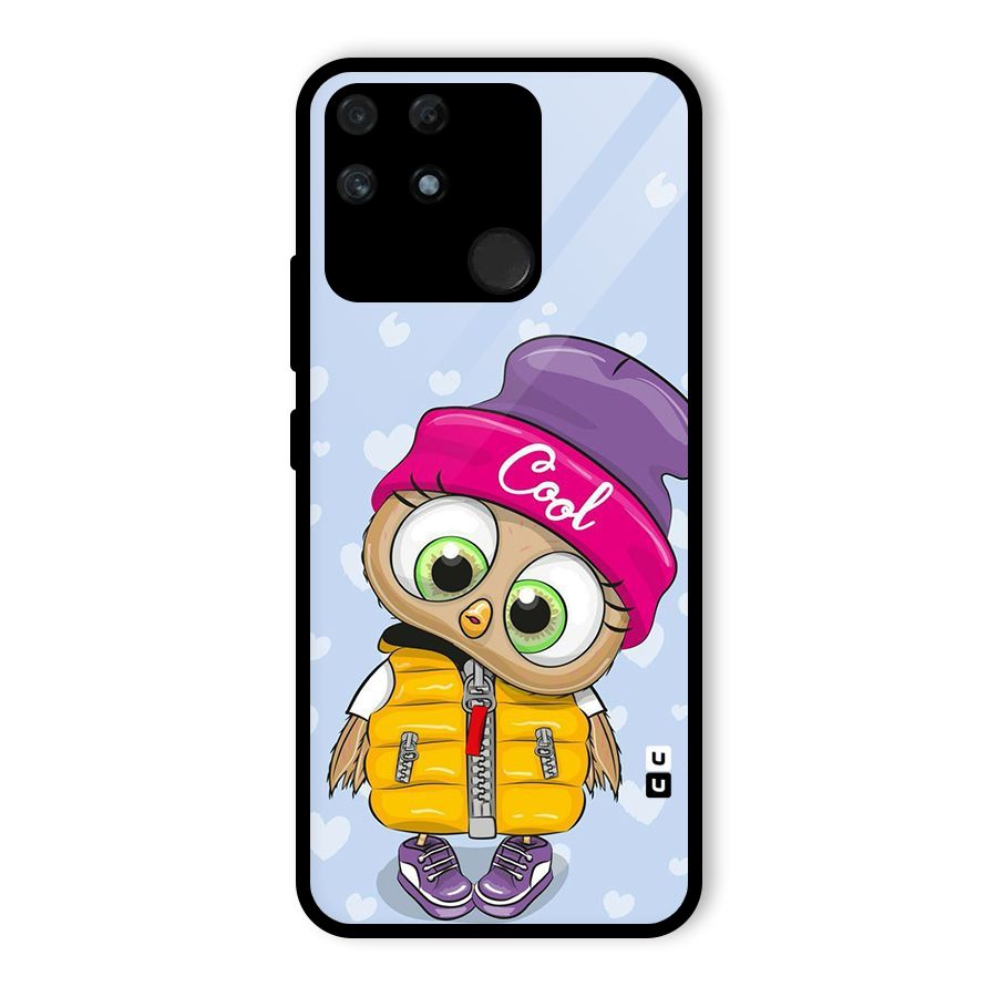 Cool Owl Glass Back Case for Realme Narzo 50A