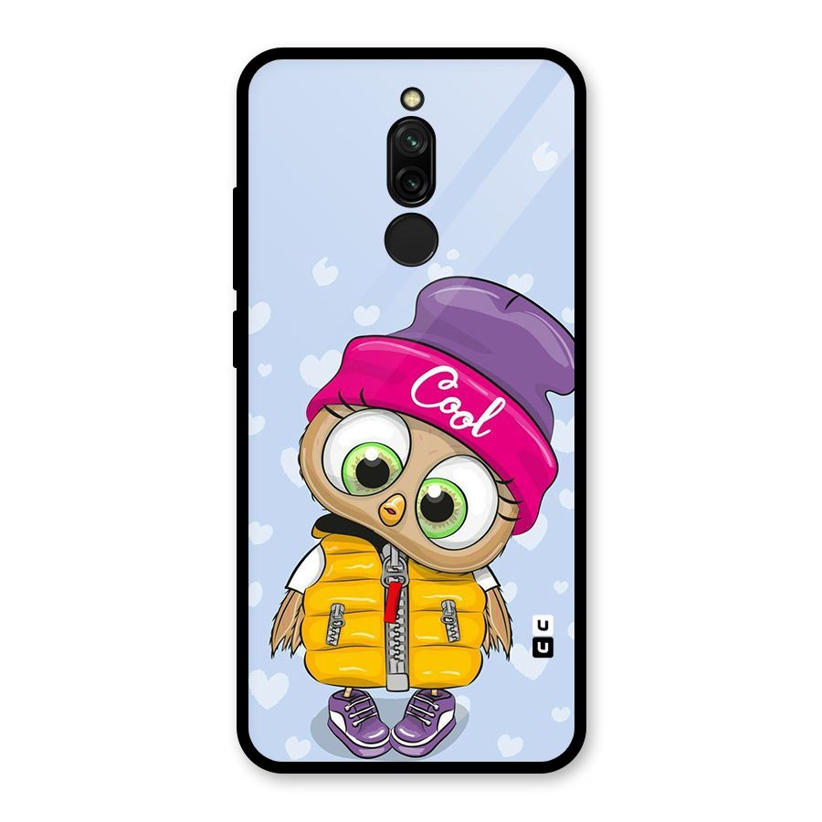 Cool Owl Glass Back Case for Redmi 8