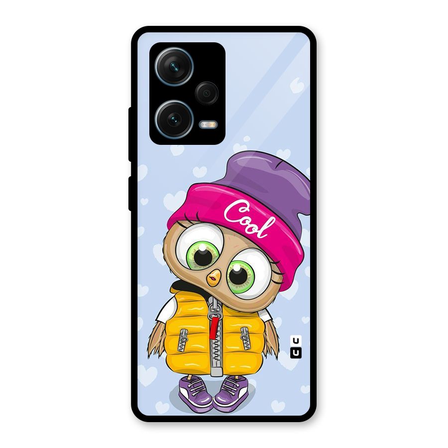 Cool Owl Glass Back Case for Redmi Note 12 Pro Plus 5G