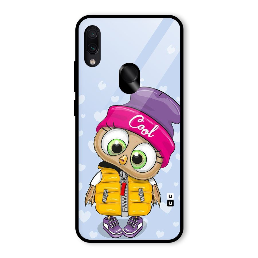 Cool Owl Glass Back Case for Redmi Note 7 Pro