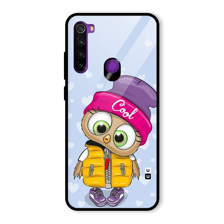 Cool Owl Glass Back Case for Redmi Note 8