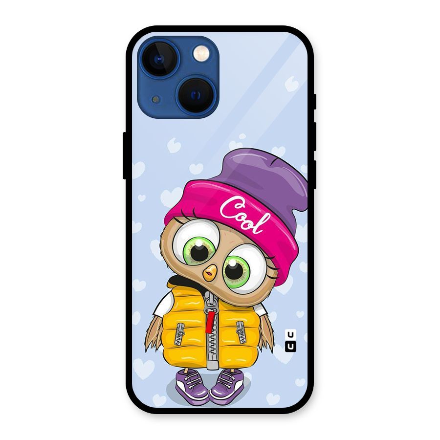 Cool Owl Glass Back Case for iPhone 13 Mini