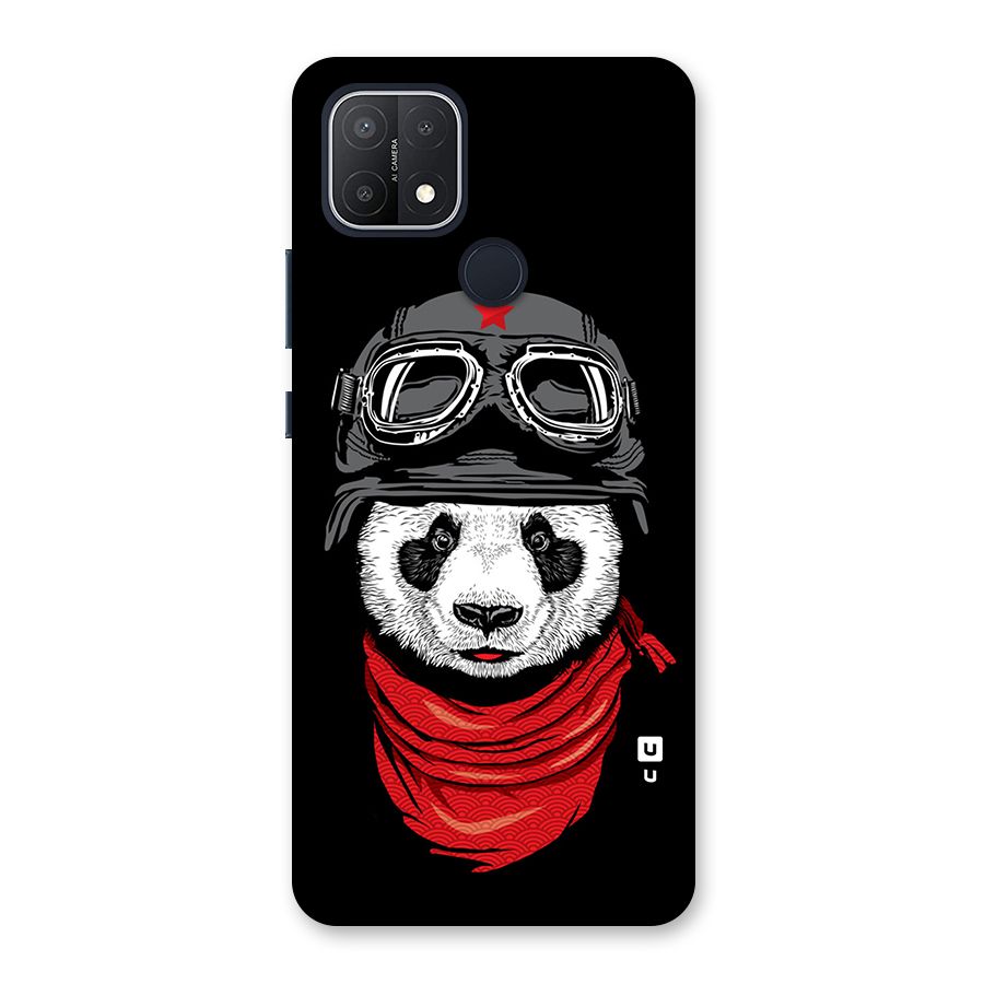 Cool Panda Soldier Art Back Case for Oppo A15s