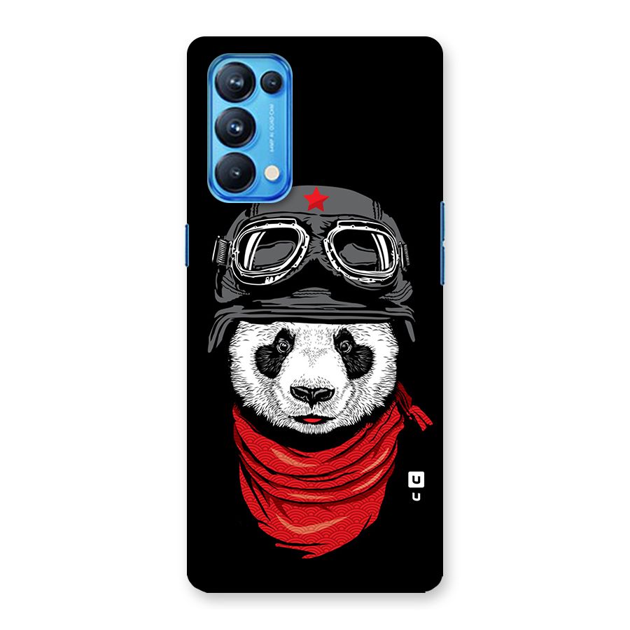 Cool Panda Soldier Art Back Case for Oppo Reno5 Pro 5G