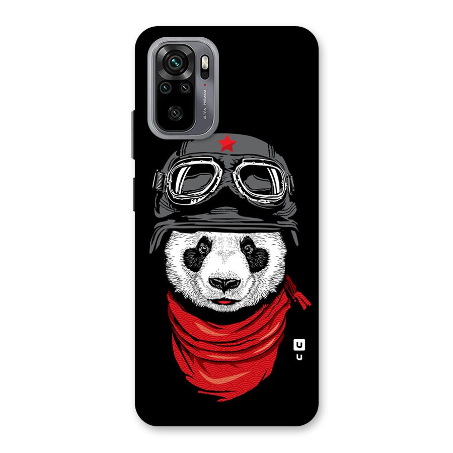Cool Panda Soldier Art Back Case for Redmi Note 10