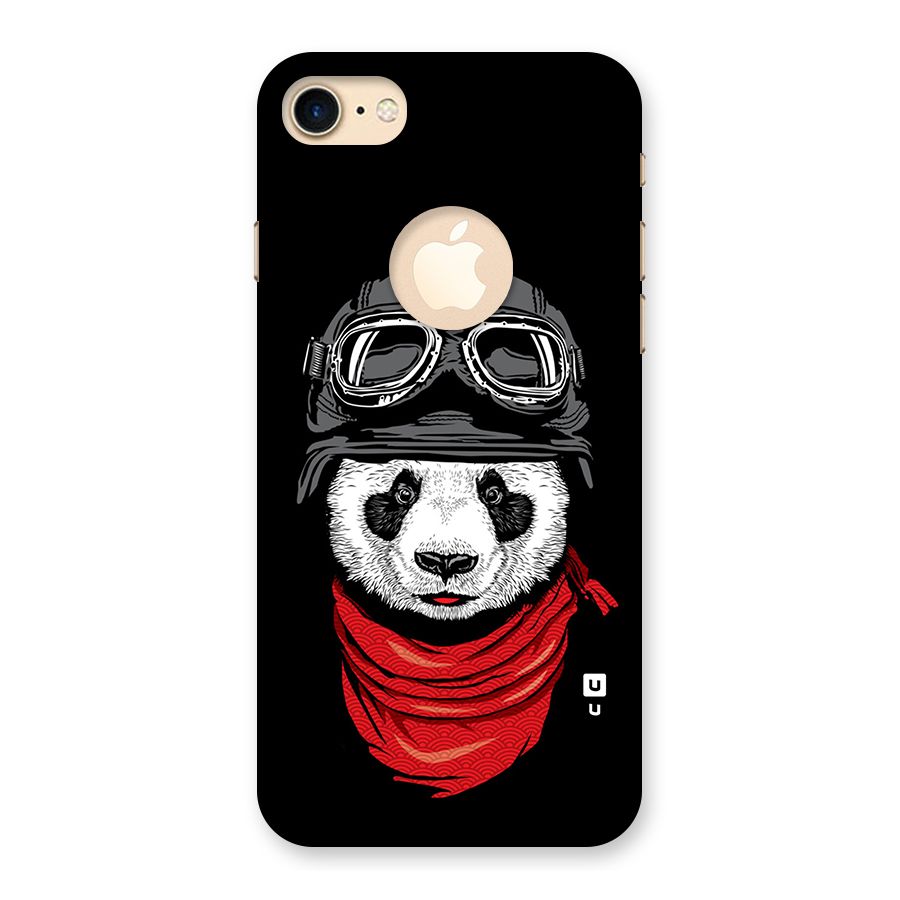 Cool Panda Soldier Art Back Case for iPhone 7 Logo Cut