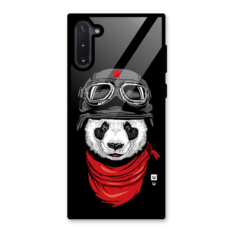 Cool Panda Soldier Art Glass Back Case for Galaxy Note 10