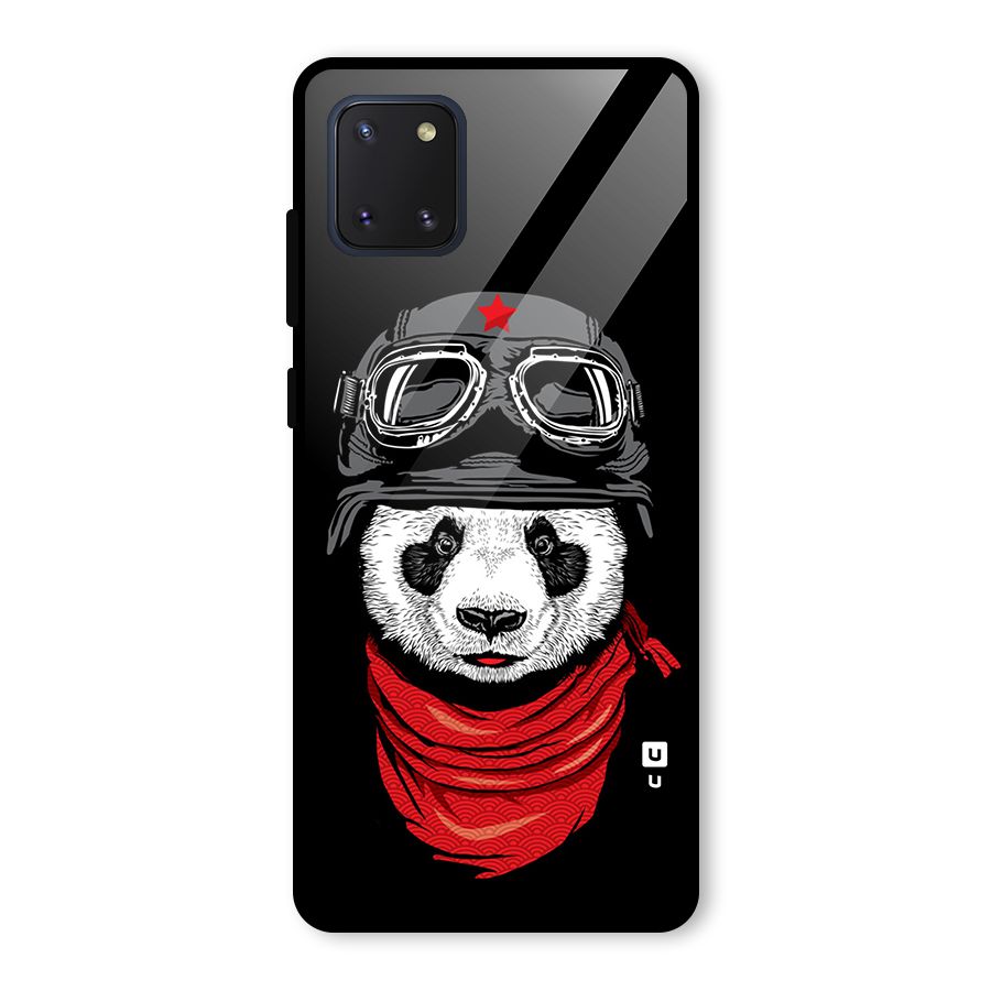 Cool Panda Soldier Art Glass Back Case for Galaxy Note 10 Lite