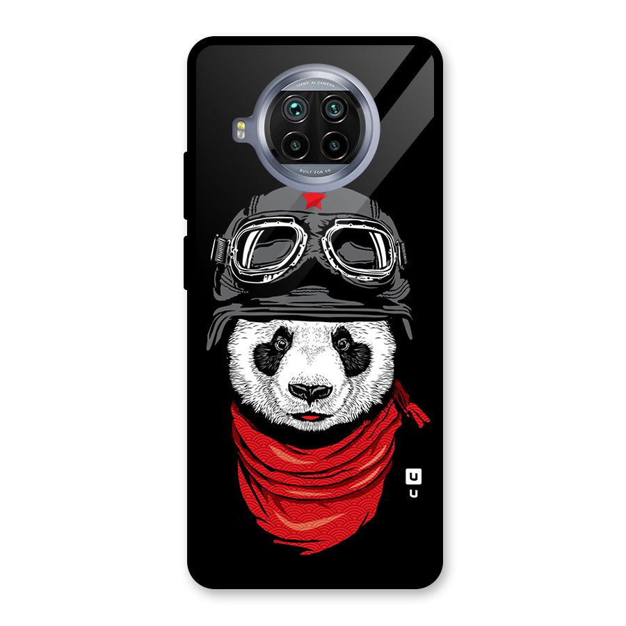 Cool Panda Soldier Art Glass Back Case for Mi 10i