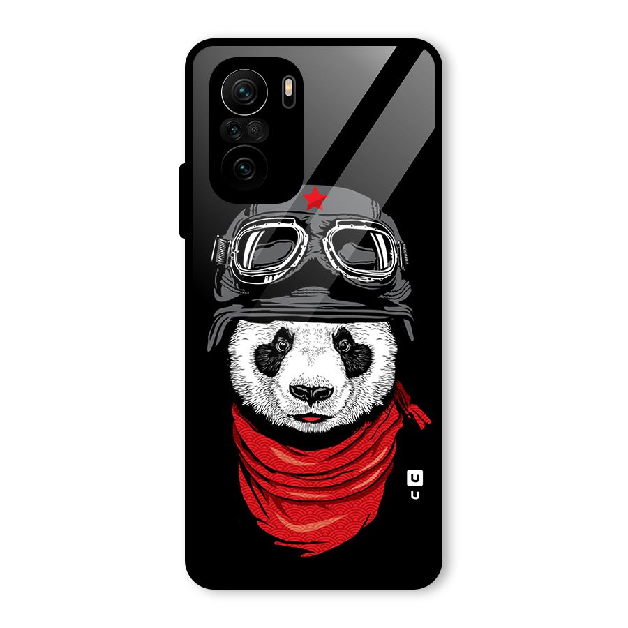 Cool Panda Soldier Art Glass Back Case for Mi 11x