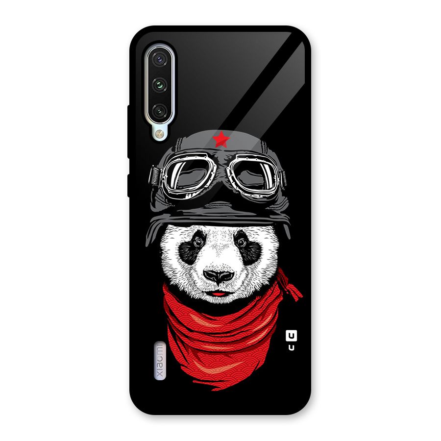 Cool Panda Soldier Art Glass Back Case for Mi A3