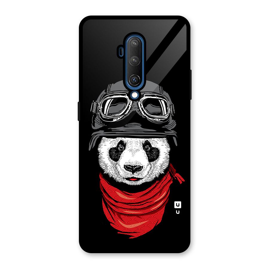 Cool Panda Soldier Art Glass Back Case for OnePlus 7T Pro