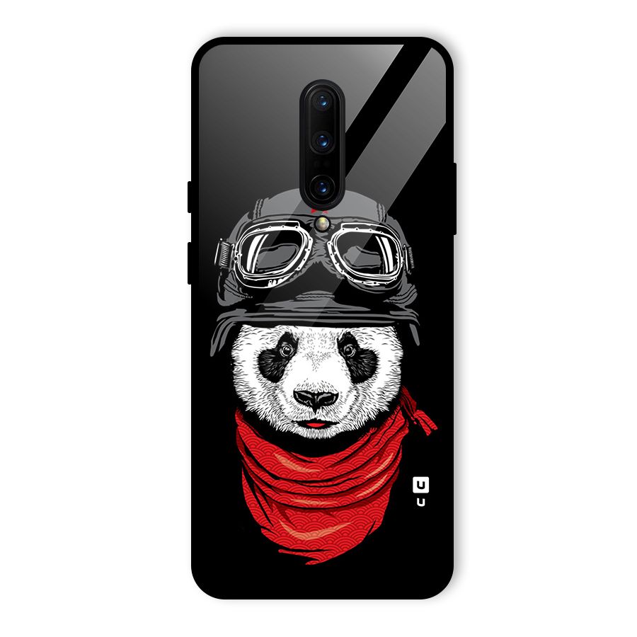 Cool Panda Soldier Art Glass Back Case for OnePlus 7 Pro