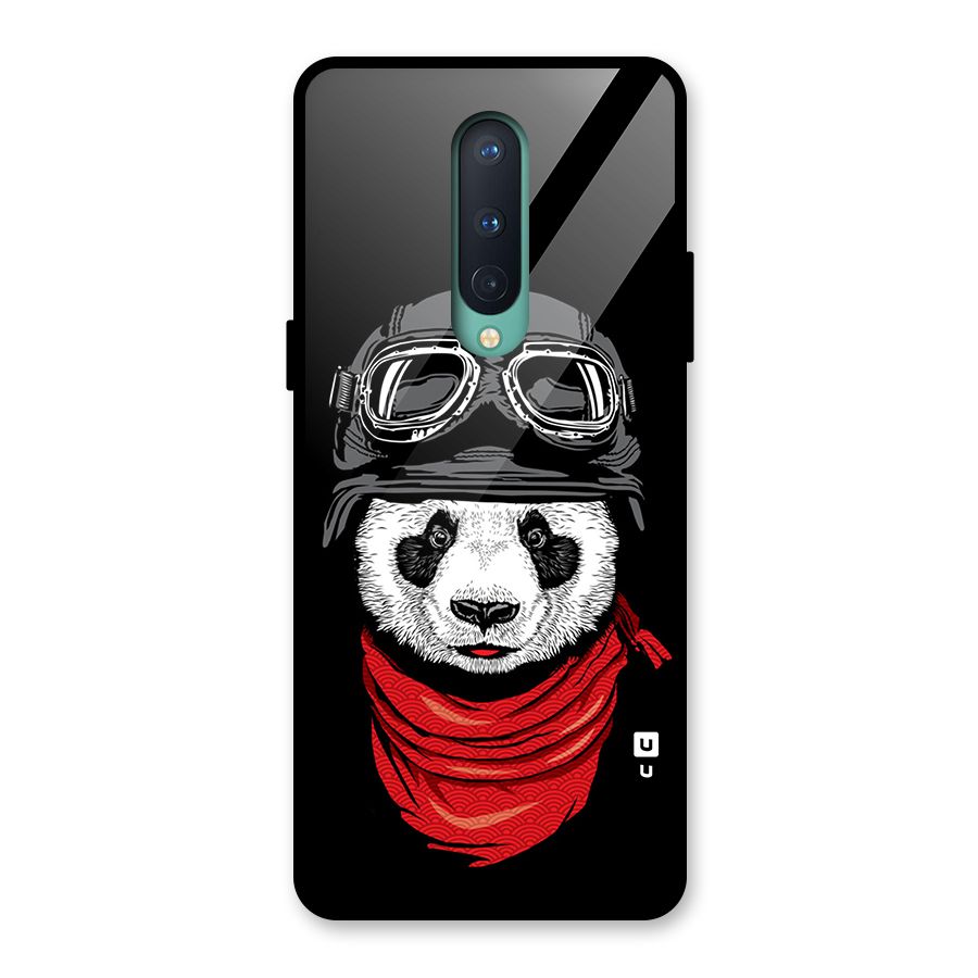 Cool Panda Soldier Art Glass Back Case for OnePlus 8