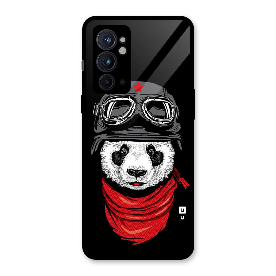 Cool Panda Soldier Art Glass Back Case for OnePlus 9RT 5G
