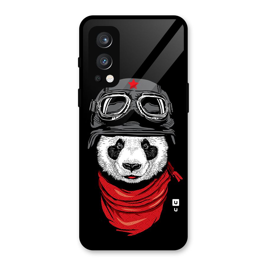 Cool Panda Soldier Art Glass Back Case for OnePlus Nord 2 5G