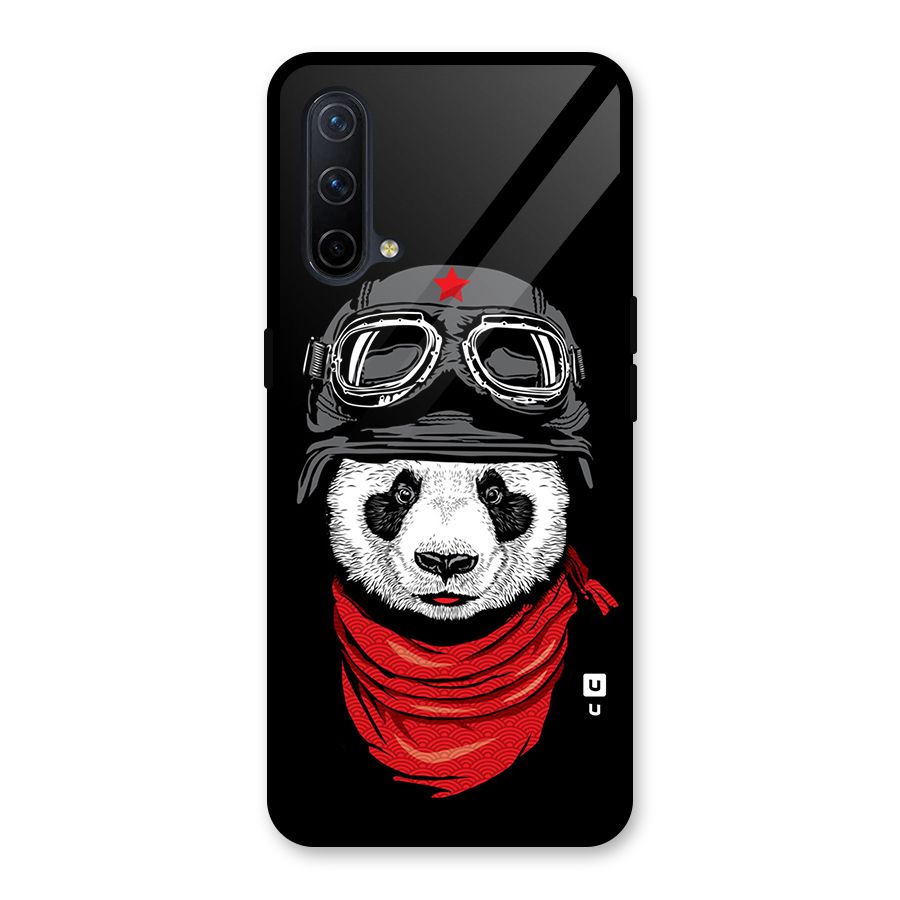 Cool Panda Soldier Art Glass Back Case for OnePlus Nord CE 5G