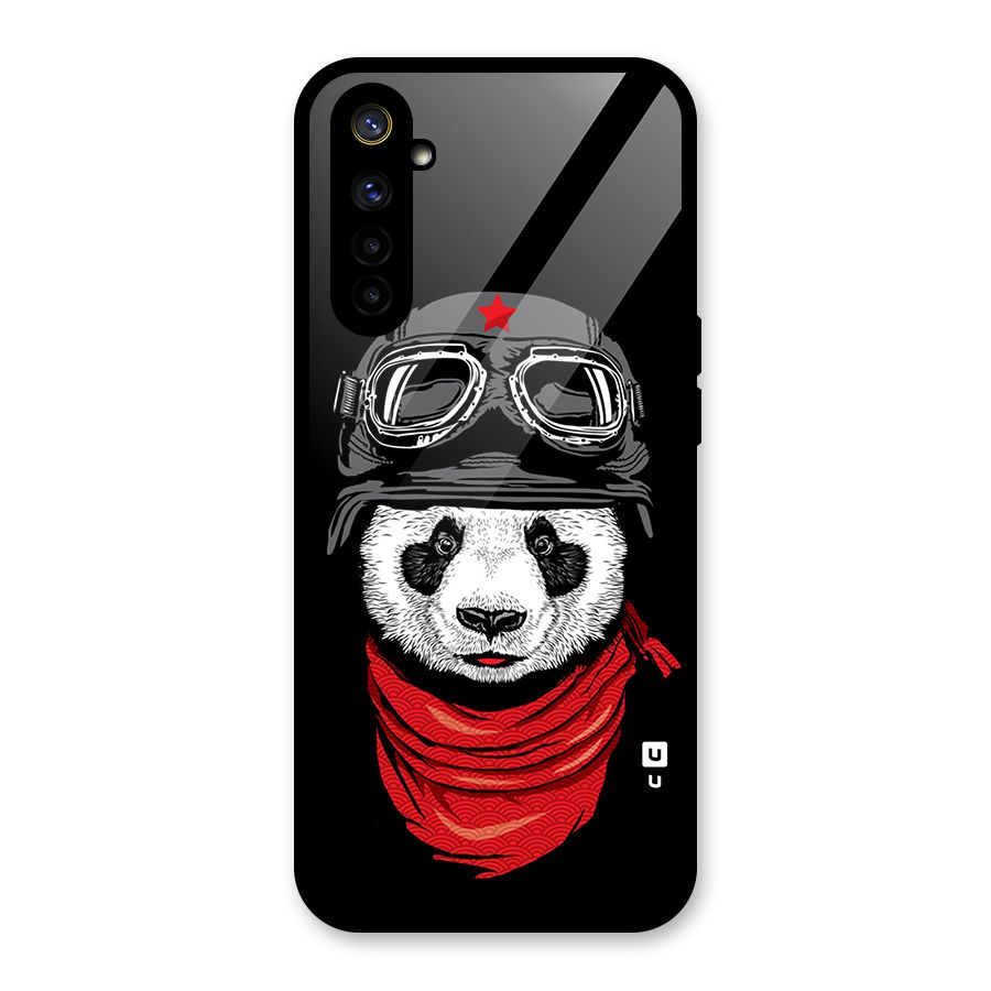 Cool Panda Soldier Art Glass Back Case for Realme 6