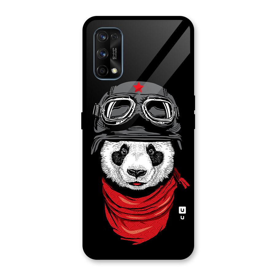Cool Panda Soldier Art Glass Back Case for Realme 7 Pro