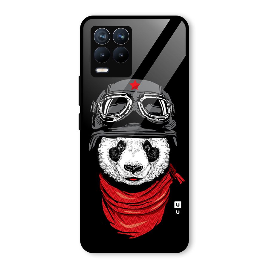 Cool Panda Soldier Art Glass Back Case for Realme 8