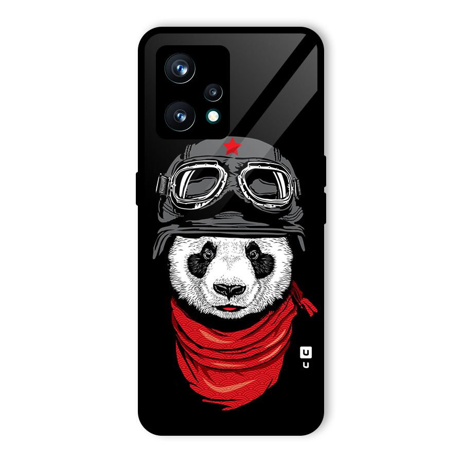 Cool Panda Soldier Art Glass Back Case for Realme 9 Pro Plus 5G