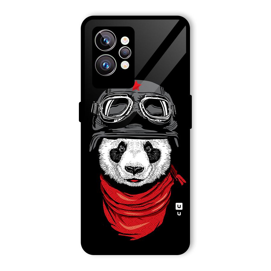 Cool Panda Soldier Art Glass Back Case for Realme GT2 Pro