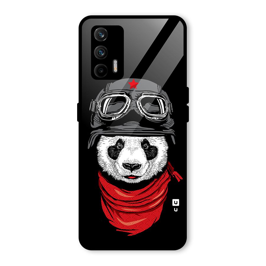 Cool Panda Soldier Art Glass Back Case for Realme GT 5G