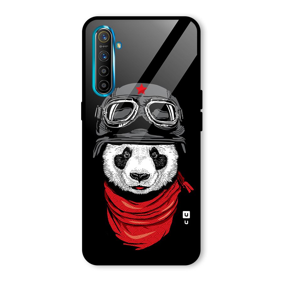 Cool Panda Soldier Art Glass Back Case for Realme X2