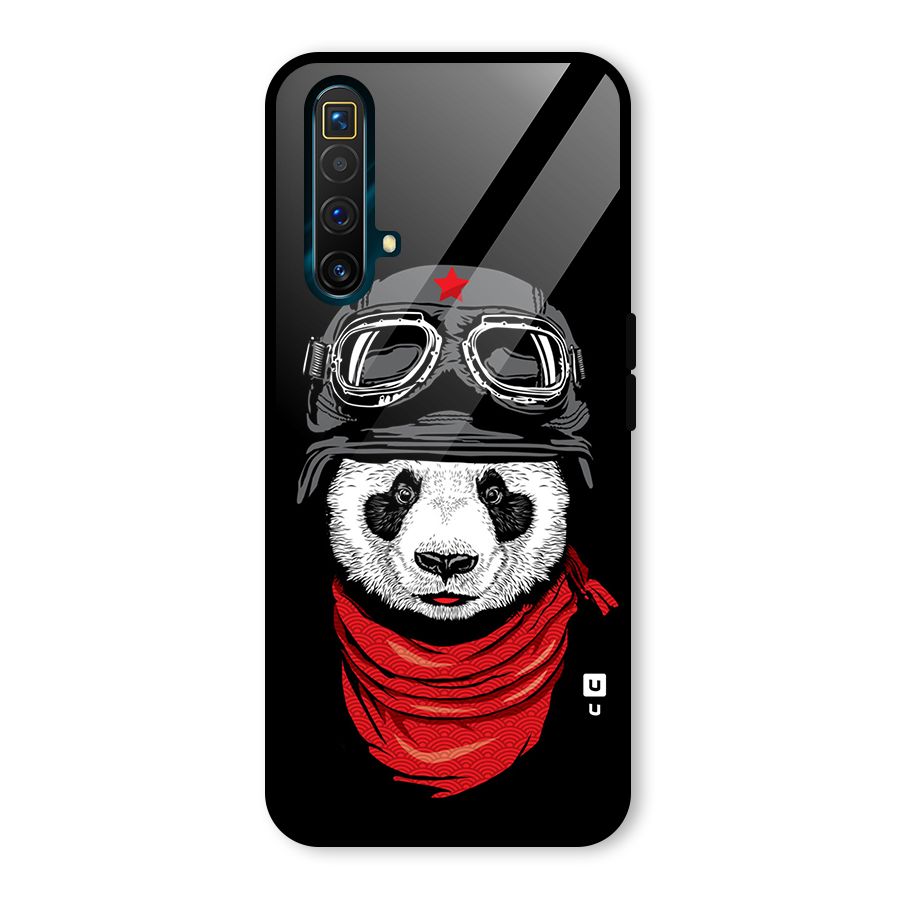 Cool Panda Soldier Art Glass Back Case for Realme X3 SuperZoom
