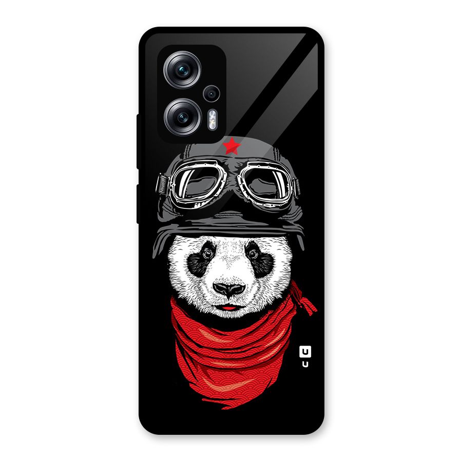 Cool Panda Soldier Art Glass Back Case for Redmi K50i