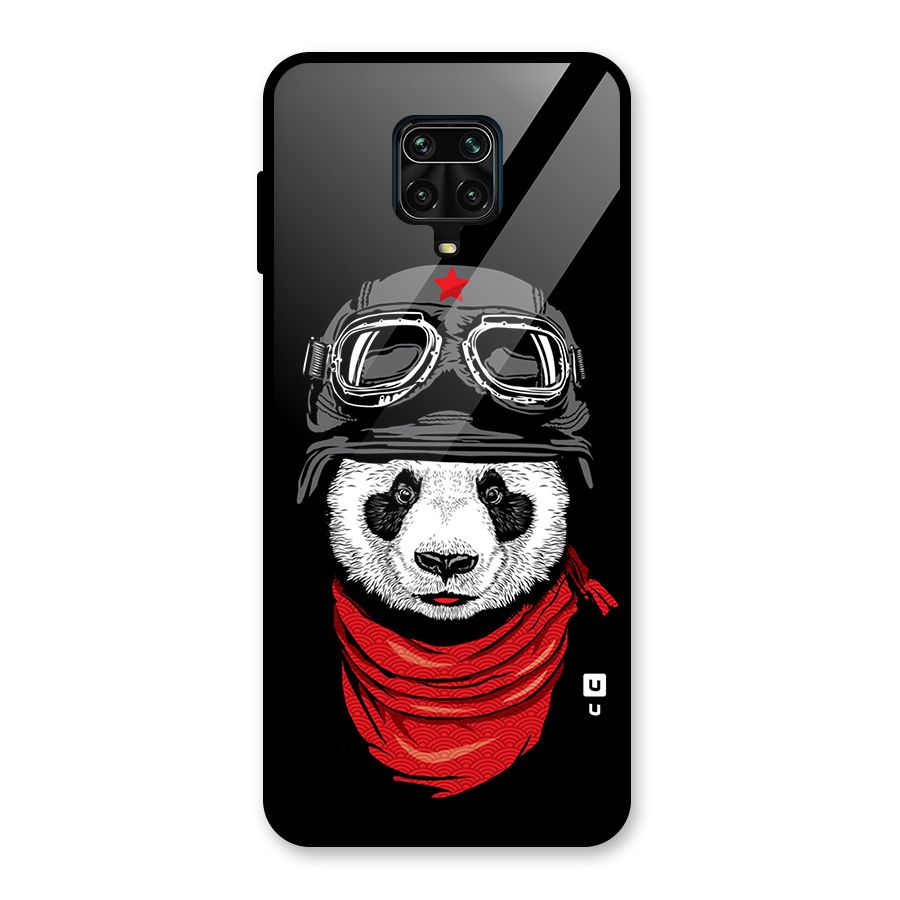 Cool Panda Soldier Art Glass Back Case for Redmi Note 10 Lite