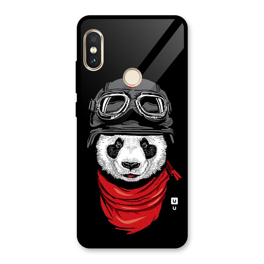 Cool Panda Soldier Art Glass Back Case for Redmi Note 5 Pro