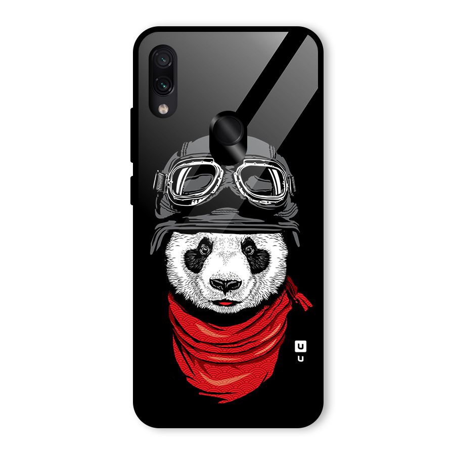 Cool Panda Soldier Art Glass Back Case for Redmi Note 7