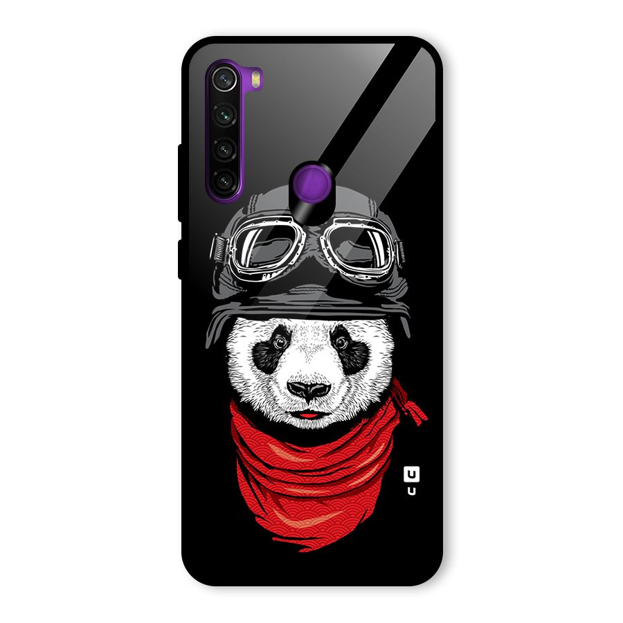 Cool Panda Soldier Art Glass Back Case for Redmi Note 8