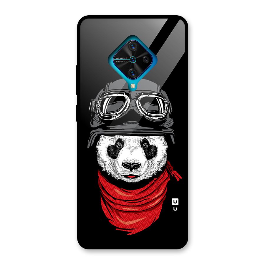 Cool Panda Soldier Art Glass Back Case for Vivo S1 Pro
