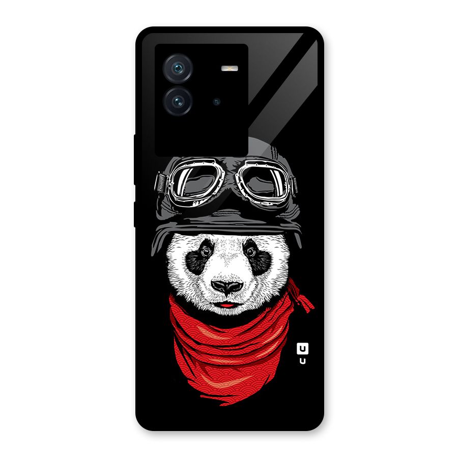 Cool Panda Soldier Art Glass Back Case for Vivo iQOO Neo 6 5G