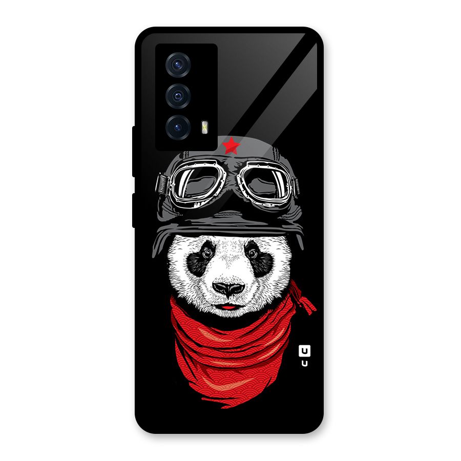 Cool Panda Soldier Art Glass Back Case for Vivo iQOO Z5
