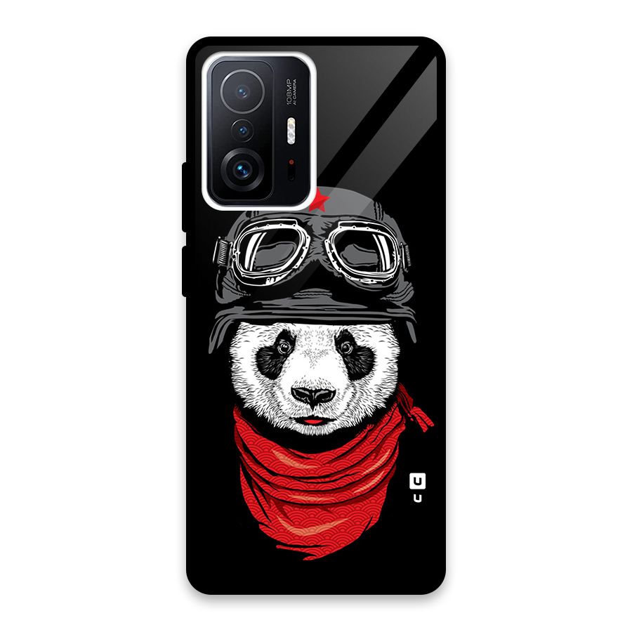 Cool Panda Soldier Art Glass Back Case for Xiaomi 11T Pro