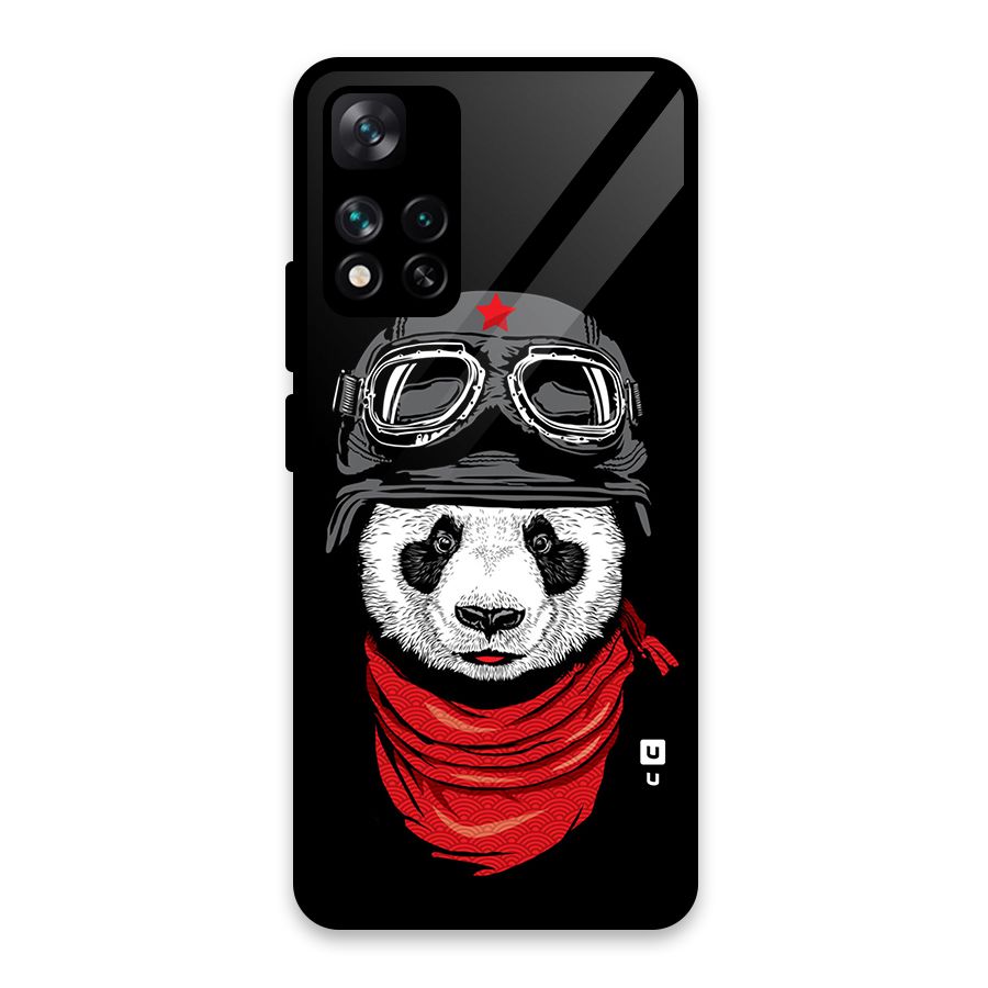 Cool Panda Soldier Art Glass Back Case for Xiaomi 11i 5G